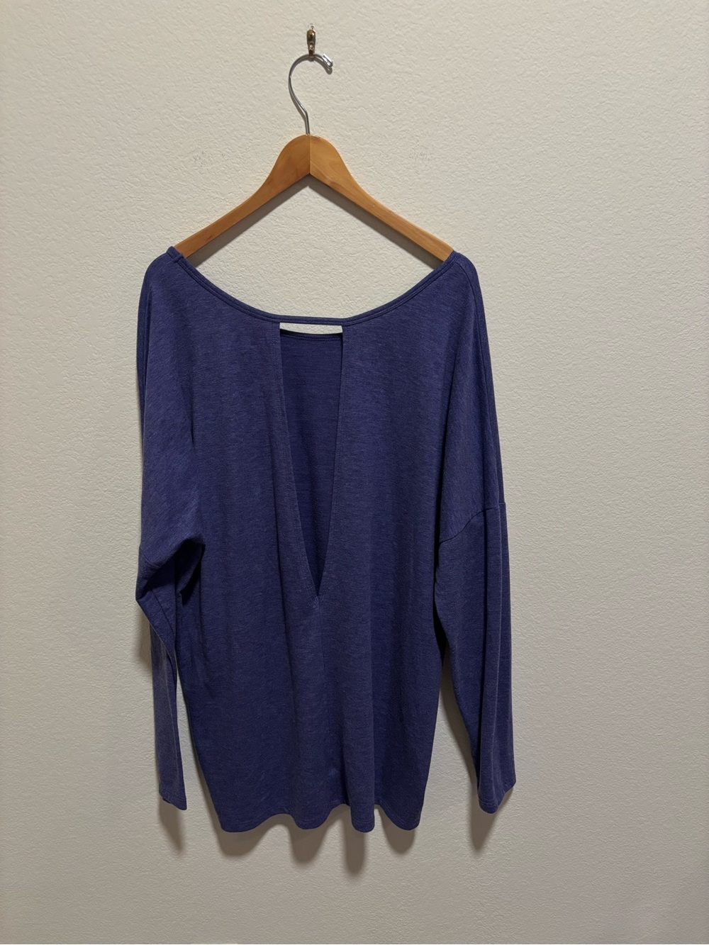 Old Navy Relaxed Boatneck Long-Sleeve Top in purple - Picture 2 of 3